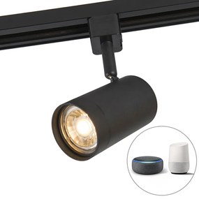 LED Smart rail spot preto 1 fase incl. Wifi GU10 - Jeana Moderno