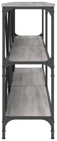 Mesa consola 200x30x75 cm derivados madeira/ferro cinza sonoma