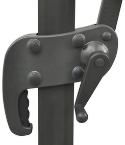 Guarda-sol jardim cantilever c/ poste/luzes LED 300cm antracite