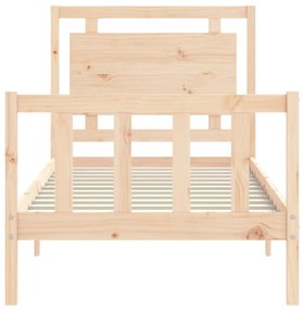 Cama sem colchão 100x200 cm madeira de pinho maciça