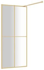 Divisória de chuveiro 80x195 cm vidro transparente ESG dourado