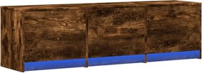 vidaXL Gabinete para TV com led Carvalho Defumado 140 x 34 x 40 cm