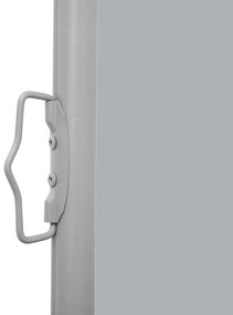 Toldo lateral retrátil, 160 x 600 cm, cinzento