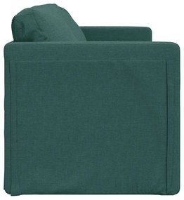 Sofá-cama sem pés 112x174x55 cm tecido verde-escuro