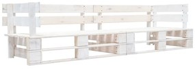 vidaXL Sofá de paletes para jardim com 2 lugares madeira branco