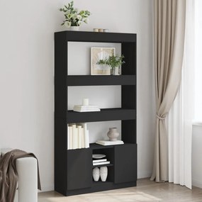vidaXL Armário alto 92x33x180 cm derivados de madeira preto
