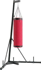 Suporte para Saco de Boxe de Pé em Aço, Altura Ajustável 175–220 cm e 185–231 cm, Base Pesada e Saco de Lona