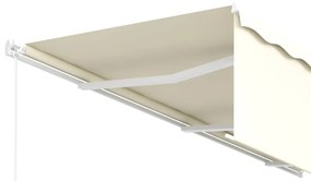 Toldo retrátil manual com estore 6x3 m cor creme