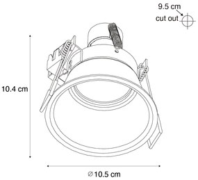 Conjunto de 12 Focos Embutidos Pretos GU10 70mm IP44 - Dept Moderno