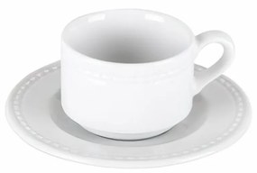 Chávena Café Porcelana Perla com Pires 9cl 6.5X12cm