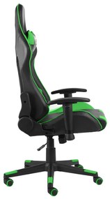 Cadeira de gaming giratória PVC verde