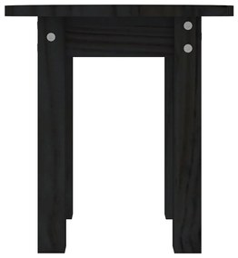 Mesa de centro Ø 35x35 cm madeira de pinho maciça preto