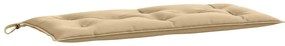 Almofadões banco jardim 2pcs 100x50x7cm mesclado tecido bege
