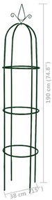 Arco de jardim torre, 2 pcs