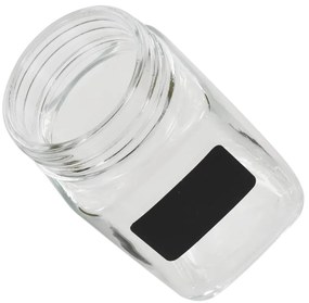 Frascos de vidro com autocolante 12 pcs 300 ml