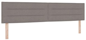 Cabeceira vidaXL Design Linhas Taupe 200 cm Tecido
