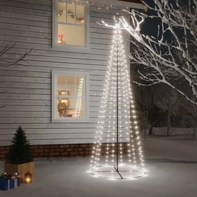 vidaXL Árvore de Natal em cone 310 luzes LED 100x300 cm branco frio