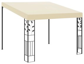 vidaXL Gazebo de parede 3x3x2,5 m creme
