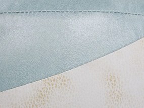 Tamborete em tecido azul e branco SHARK Beliani
