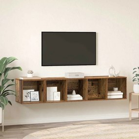 vidaXL Conjunto de Estantes para TV 2 pcs Madeira antiga