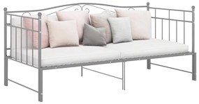 Estrutura sofá-cama de puxar 90x200 cm metal cinzento