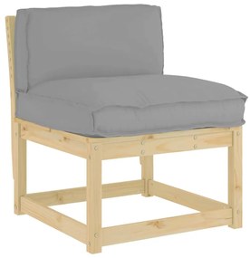 vidaXL Almofada de palete para encosto Cinzeto 70 x 40 x 12 cm