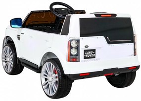 Carro elétrico para Crianças 12V Land Rover Discovery Rodas Eva, Assento de couro Branco