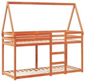 Beliche com telhado 90x190 cm pinho maciço castanho-mel