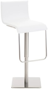 Banco de bar Limon em couro sintético 39 x 80-103 x 46 cm Branco