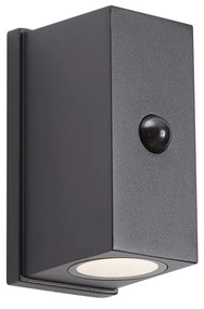 Candeeiro de Parede Preto Sensor Lux Magnético Incl. LED Recarregável - Baleno