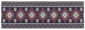 Tapete em tecido azul e vermelho 80 x 240 cm KANGAL Beliani