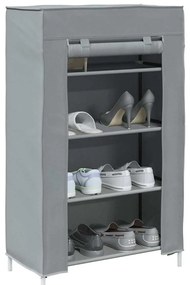 vidaXL Sapateira cinzenta 60,5x30x97 cm Tecido não tecido
