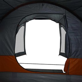 Tenda familiar túnel para 8 pessoas impermeável cinzento