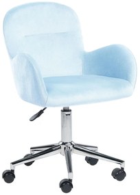Cadeira de escritório em veludo azul claro PRIDDY Beliani