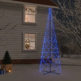 vidaXL Árvore de Natal em cone 1400 luzes LED 160x500 cm azul