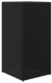 Vaso/floreira de jardim 40x40x80 cm vime PE preto