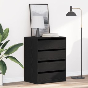 Cômoda vidaXL Preto Carvalho 60x41x76 cm Madeira Derivada