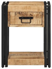 Mesa de cabeceira 40x35x50cm madeira de mangueira áspera maciça