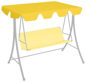 Toldo suplente baloiço jardim 150/130x70/105cm 270g/m² amarelo