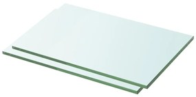 vidaXL Prateleiras 2 pcs 30x15 cm vidro transparente