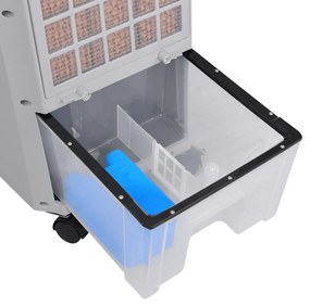 Climatizador de ar portátil 120 W 8 L 385 m³/h 37,5x35x94,5 cm
