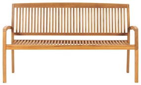 Banco de jardim empilhável c/ almofadão 159 cm teca maciça