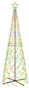 Árvore de Natal em cone 500 luzes LED 100x300 cm colorido