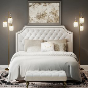 Candeeiro de pé vintage com 3 luzes 25x25x173 cm, abajur de papel tecido, interruptor de pedal, estrutura metálica, para sala, quarto ou escritório, D