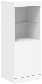 Aparador com luzes LED 41x37x100 cm branco