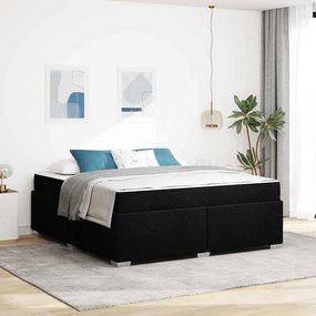 vidaXL Estrutura da Cama com colchão Preto 180 x 200 cm tecido