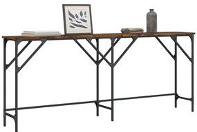 Mesa consola 180x29x75 cm derivados de madeira carvalho fumado