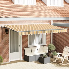 vidaXL Toldo Retrátil Multicolor 400 x 200 cm Poliéster, Alumínio