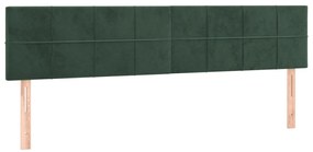 Estrutura de cama com colchão verde escuro 120x190 cm Veludo
