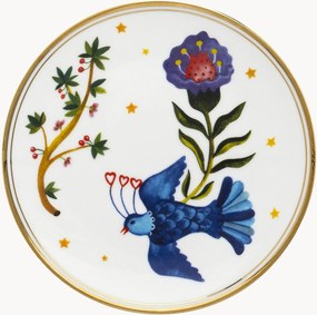 Prato de sobremesa em porcelana artesanal Fabula